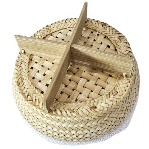 Thai Bamboo Sticky Rice Steamer Basket 6.5” with 2 Free Cloths | Premium Handcrafted Quality for Authentic Asian Cooking - Image 6