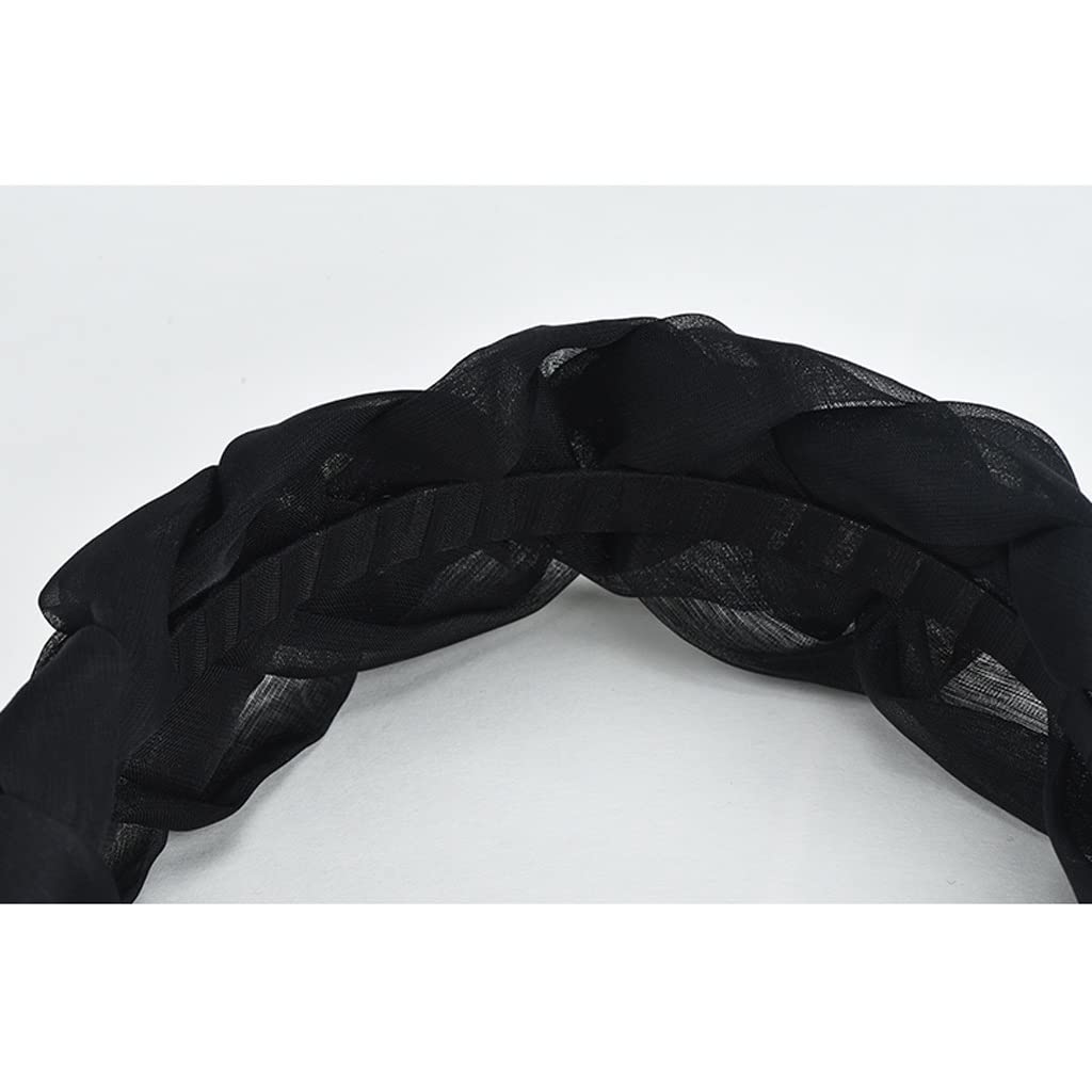 HIHELO Cintas para el Pelo de Cola de Caballo Hairband Retro Lady Girls Hairband Cumpleaños Diadema Negro Delicate Hairband Decoración Accesorios para el Cabello