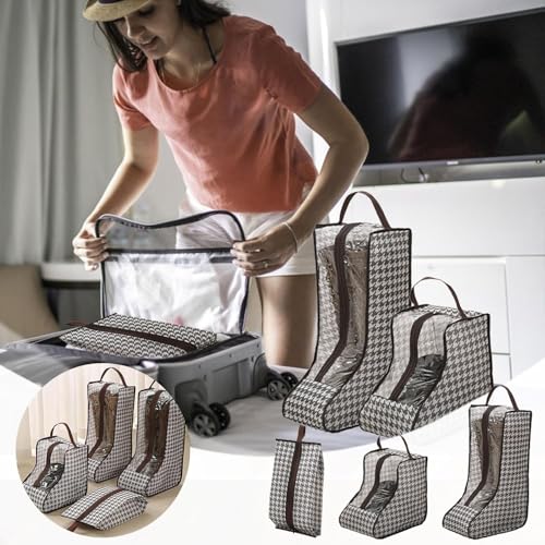 MAPPLE CREATION 3 Set Boot Storage,Portable Short Boots and Tall Boots Storage or Protector Bag, Shoe Sleeves for Travel,Clear Boots Cover,Shoes Packing Organizers for Men & Women Sneakers 2 51nXb9TOrLL