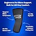 SB SOX Compression Elbow Brace (Pair) – Great Support That Stays in Place – for Tennis Elbow, Tendonitis, Arthritis, Golfers Elbow – Perfect for Weightlifting, Sports, Any Use (Black/Gray, Large)