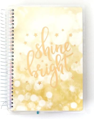 Paper House Productions PL4005 Shine Bright - Mini planificador de 12 meses cubierta laminada sin fecha