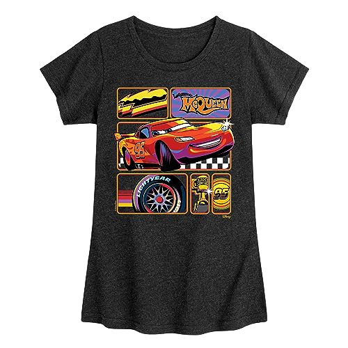 Disney Cars - Lightning McQueen Best Trophies - Toddler & Youth Girls Short Sleeve Graphic T-Shirt