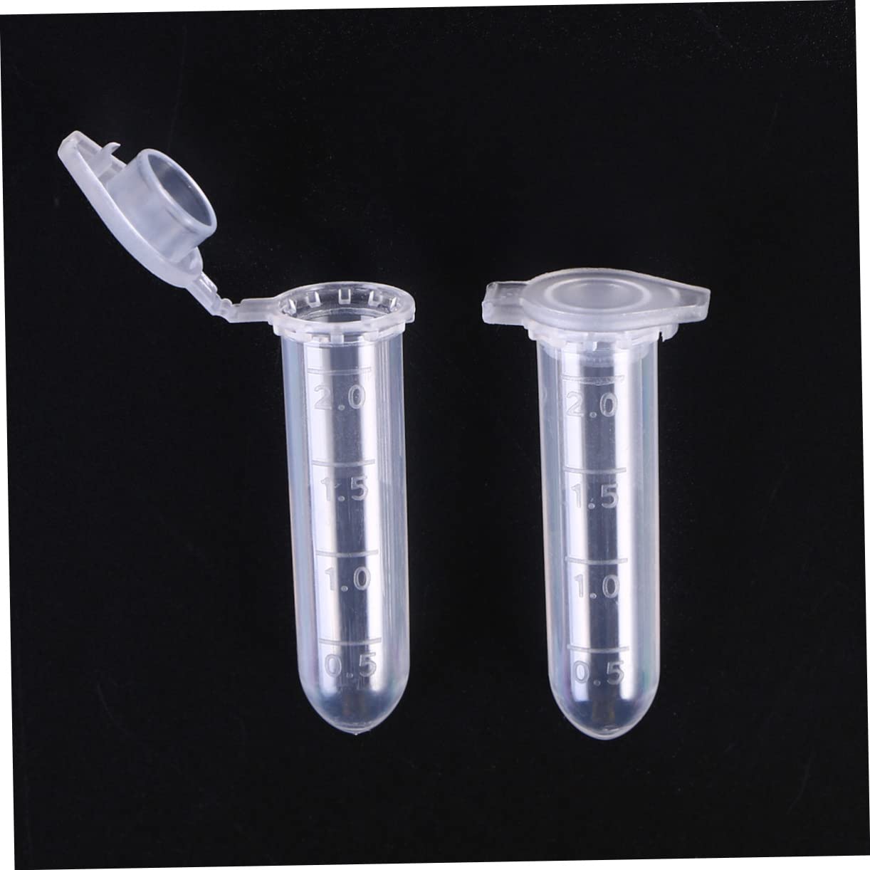 Cabilock Tubo de Centrífuga de 2ml con Base Redonda, Tapa Flexible y Escala Precisa, para Muestras y Uso Artesanal, Plástico, 1000 Piezas
