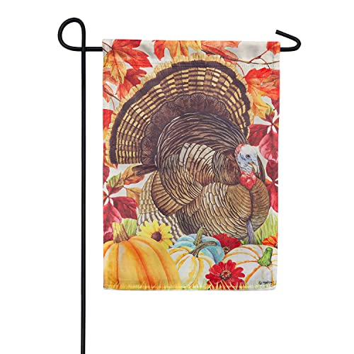 Drapeau de jardin Turquie de novembre Evergreen en daim double face 30x45 cm
