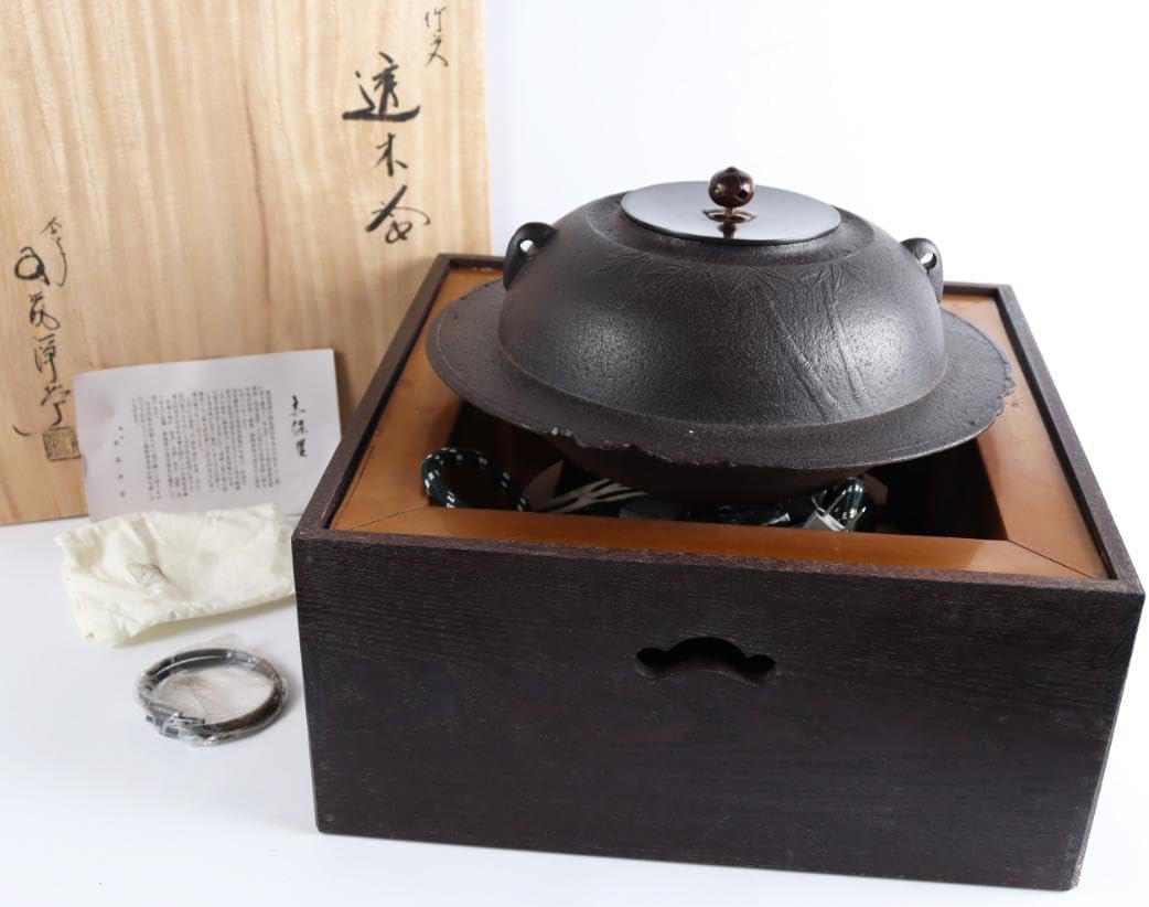茶道具 金森浄栄 透木釜 電熱器 野々田 600W 置炉 セット 茶道具 金森浄栄 透木釜 電熱器 野々田 600W 置炉 セット ホーム