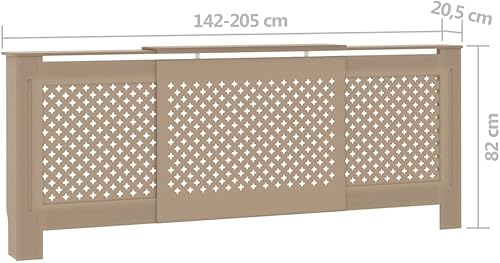 Miniatura 45 de 2 piezas de MDF para el hogar, calentador de sala de estar, soporte lateral para calefacción, cubierta de radiador, estante de gabinete de