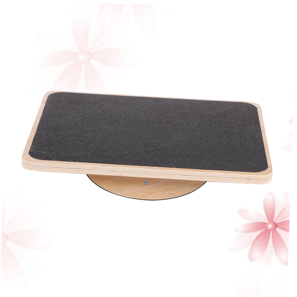 Abaodam Holzfarbe Wobbelboard Balancebrett Aus Holz Rutschfeste Stehplatte Wackelbrett Für Zuhause Balance-trainingsgerät Rechteckige Balanceplatte Fürs Büro
