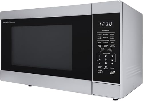 Miniatura 5 de SHARP Horno microondas para encimera con plato giratorio extraíble de 13.6 pulgadas, 1100 vatios, 1.6 pies cúbicos, acero inoxidable
