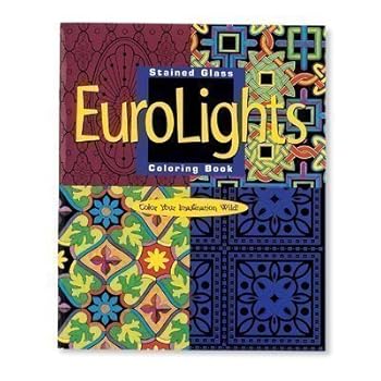 Paperback Stained Glass Eurolights Coloring Book