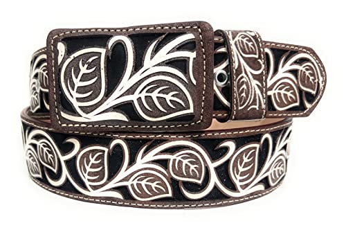 Cinto Vaquero Navajeado, Cinto Charro Laser Con Guia, Men's Western Belt3