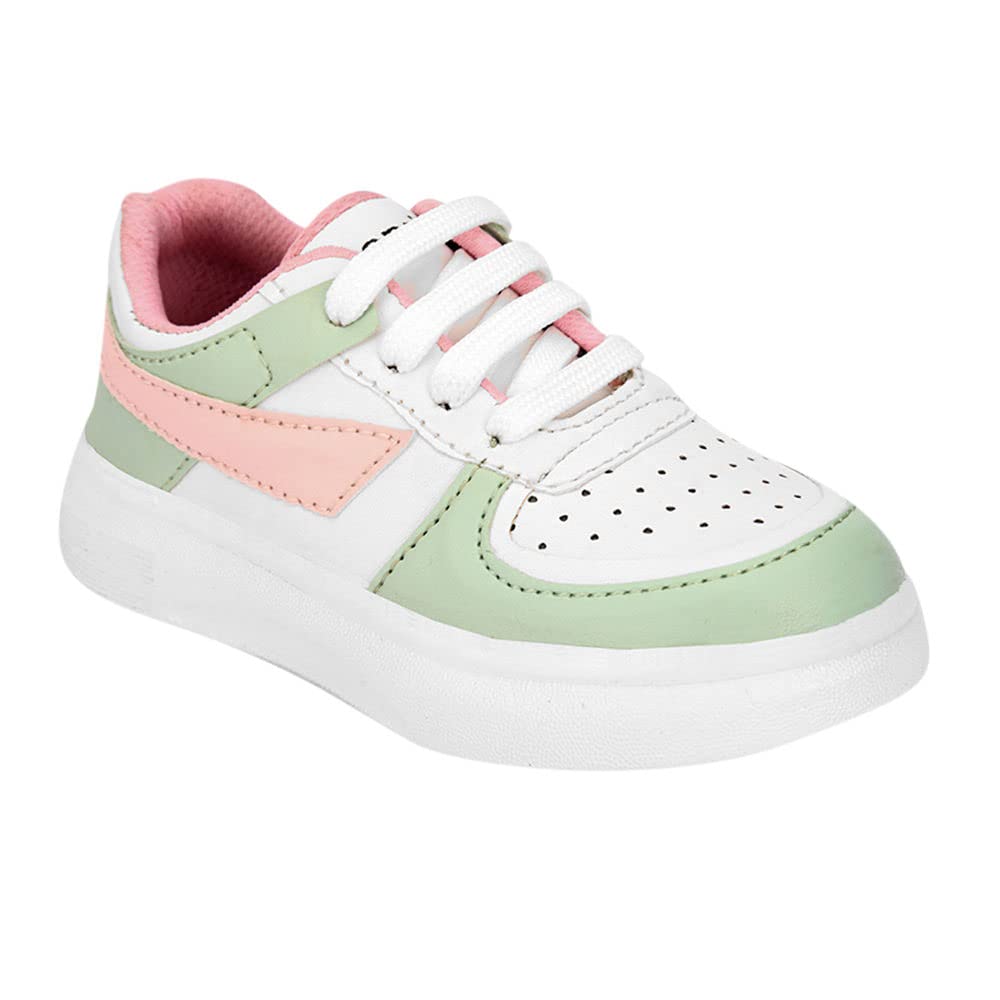 Hopscotch Girls Faux Leather Solid Sneakers in Pink Color, UK:12 (STJ-4214938) (B0BZG119D1) Amazon Price History, Amazon Price Tracker