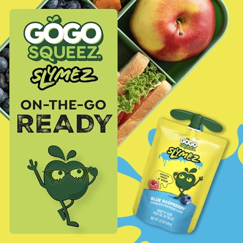 GoGo squeeZ No Sugar Added SlymeZ Fruit Gel Variety Pack, 18 Count - image 5