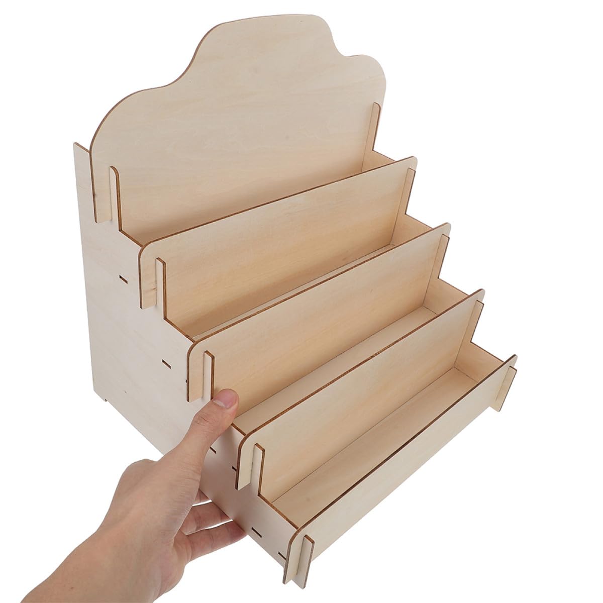 Présentoir à Cartes Postales en Bois Massif Grand Format, Support Multifonction à Plusieurs Niveaux pour Bureau et Décoration, Organisateur de Cartes de Vœux, Affiches