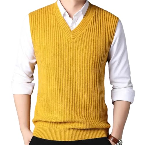 Dcvmvmn Men Sweater Vest Plus Size Spring Autumn Oversize Mens Solid Simple All-Match V-Neck Vests