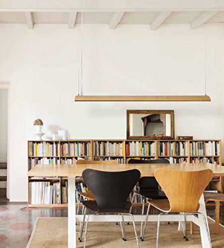 LUX CAMBRA Lámpara de Techo LED en Madera : Modelo Kito de 80x11cms.