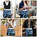 FekiLoot Art Blue Dragonfly Server Apron with 3 Pockets, Waterproof Half Apron for Waiters Fashion Bistro Aprons for Restaurant Server Work