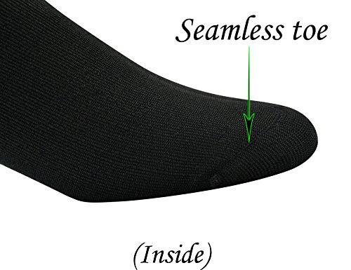 Yomandamor Men's 6 Pairs Combed Cotton Diabetic Ankle Socks with Seamless Toe and Non-Binding Top4