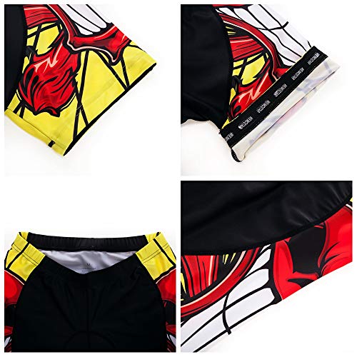 JPOJPO Camisa de ciclismo masculina para time profissional, conjunto de shorts de ciclismo MTB, 1 fa