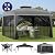 LuxLife Exteriors Outdoor Gazebo for Backyard - 11x11 Heavy Duty Pop Up Gazebo Tent with 360 Mosquito Netting, UV Resistant Outdoor Canopy, Storage Bag - Secure Patio Tent Canopy for Picnic BBQ Party
