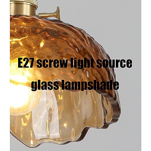 Lámpara de araña individual estilo nórdico E27 de cristal 7