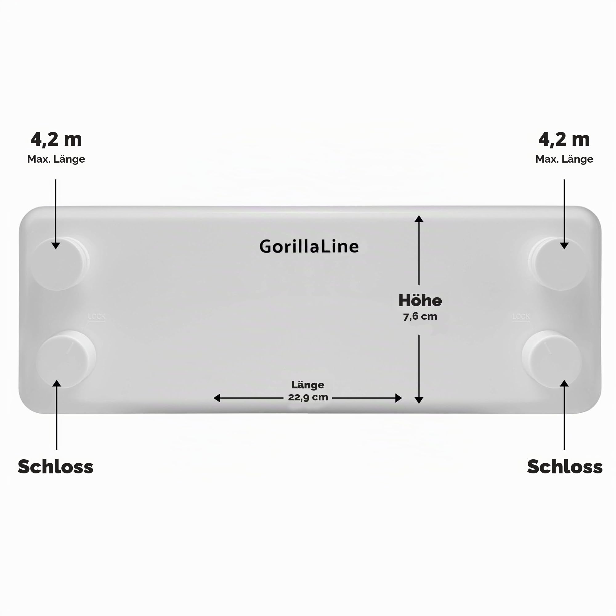 GorillaLine - Premium Heavy Duty Wäscheleine Für Wandmontage, Ausziehbarer Edelstahl Wäscheständer Zum Aufhängen