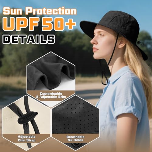 Sombrero de sol unisex con protección UV plegable miniatura 3