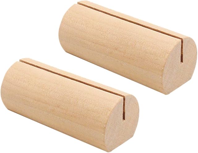 STOBOK 10pcs Wooden Card Holder Rustic Wood Card Holders Table Number Holder Wedding Place Card Holders Photo Stand for Wedding Party