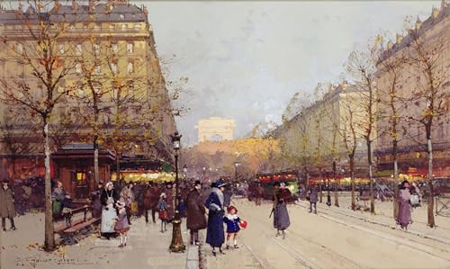Art Tableau les Champs Elysées pour créer une ambiance parisienne chic dans votre grand salon