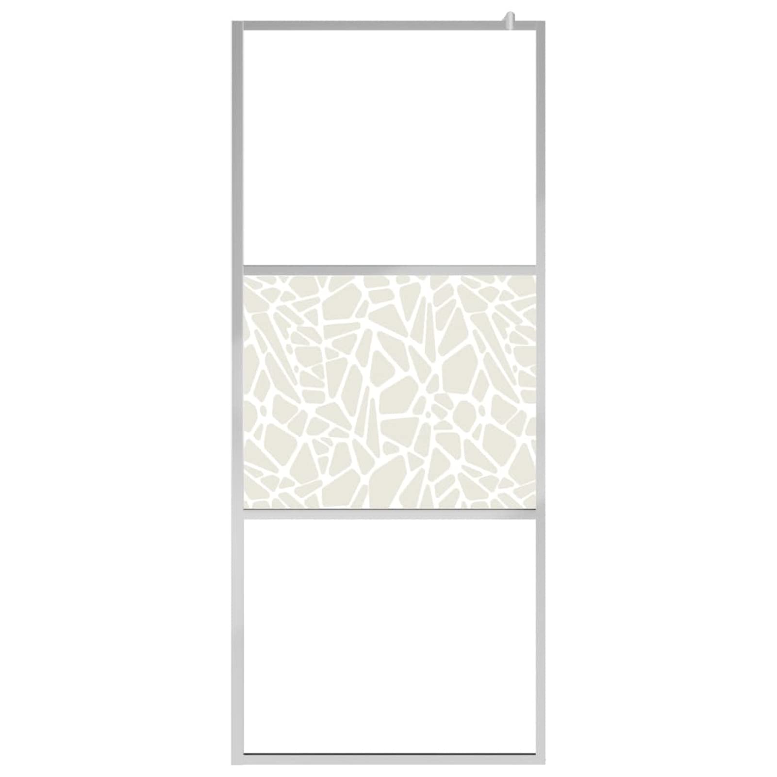 BAZZI Mampara de ducha de cristal templado para ducha de cristal de ducha, pared de cristal templado y piedra, 80 x 195 cm