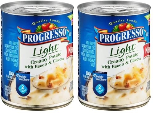 Image of Progresso Light, Creamy Potato With Bacon & Cheese Canned Soup, Gluten Free, 18.5 oz. (Pack of 2)