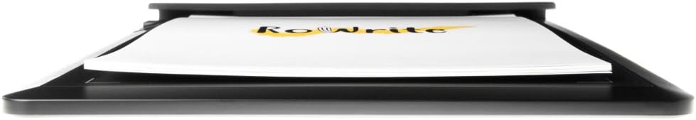 Top view of the Royole RoWrite pad with a notepad placed on its surface.