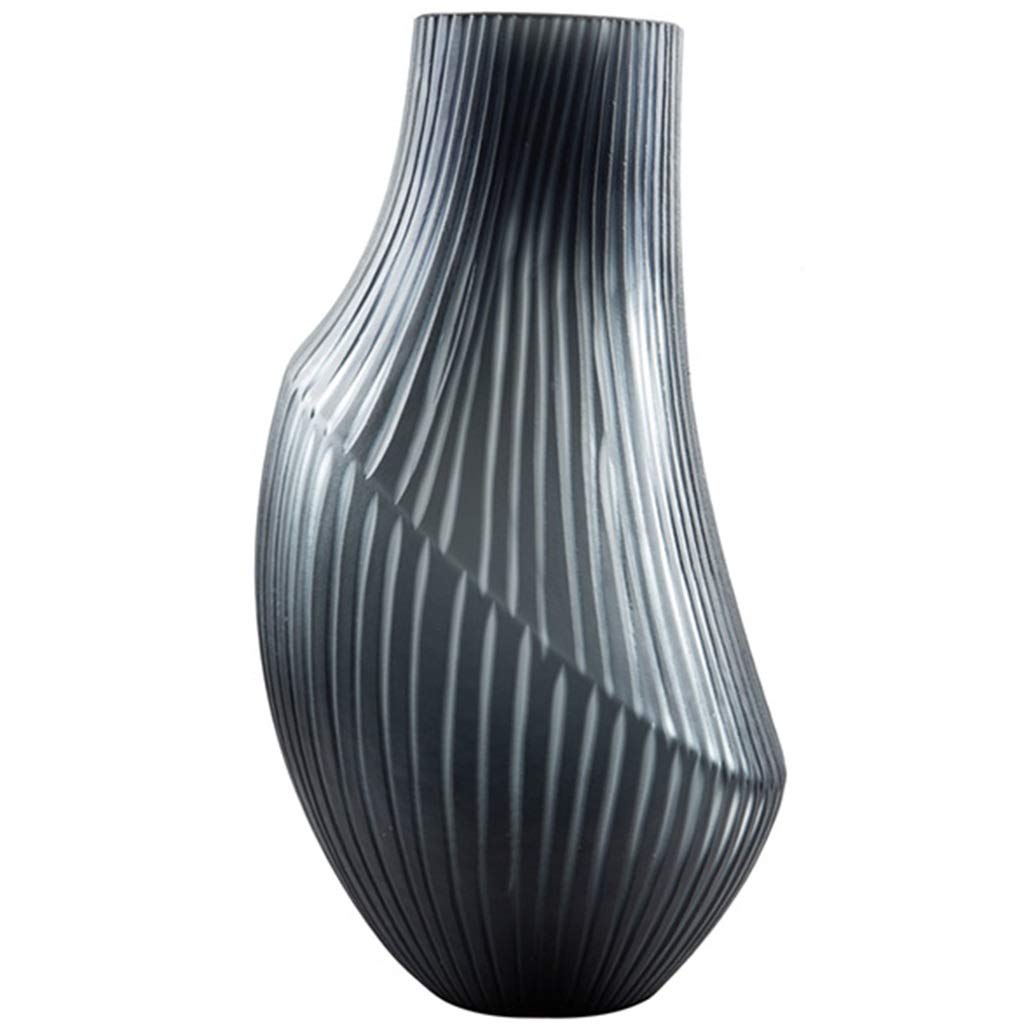 Vase de style chinois gris grand format 35cm pour bouquets de salon
