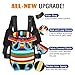Pawaboo Pet Carrier Backpack, Adjustable Pet Front Cat Dog Carrier Backpack Travel Bag, Legs Out, Easy-Fit for Traveling Hiking Camping for Small Medium Dogs Cats Puppies, Small, Colorful Strips