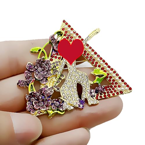 Elegant Rhinestone Metal Enamel Sorority Jewelry girl flower brooch pin4