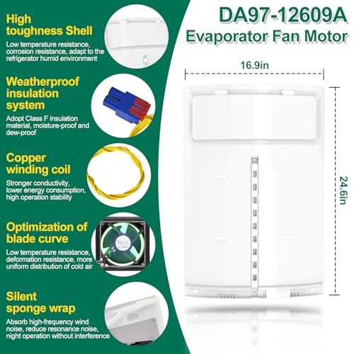 Upgraded DA97-12609A Refrigerator Evaporator Fan Motor Cover ...