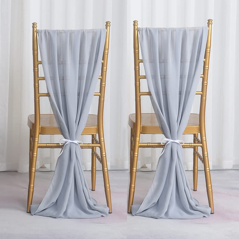 Dekoracyjne szarfy na krzesła, 2 szt. 50 * 300 cm Pokrowce szyfonowe na urodziny, bankiet hotelowy, dekoracja(Pink)