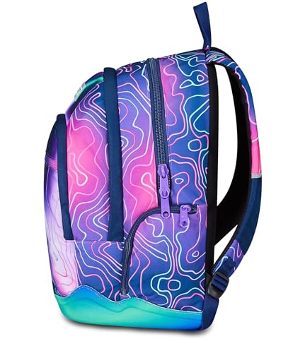 Seven Zaino Scuola Dual, Rosa, Mapset Girl, Zaino Doppio Scomparto Con Tasca Porta Pc O Tablet, Tasca Porta Borraccia E Organizer, Zaino Scuole Medie E Superiori, Bambina Ragazza - 4