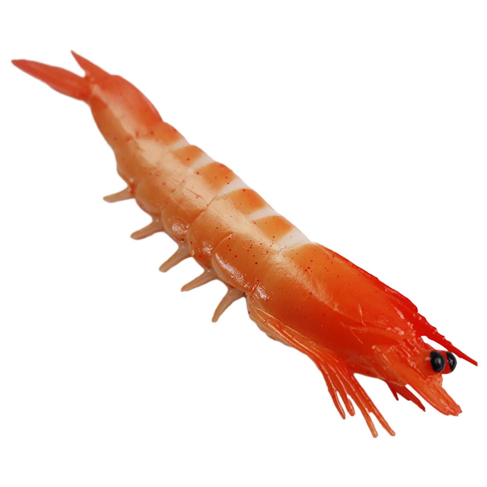 DLOULP Artificial Prawns Realistic Fake Shrimps Model Fake Cooked Shrimps Fake Food Shrimps Figure for Kitchen Home Decorations