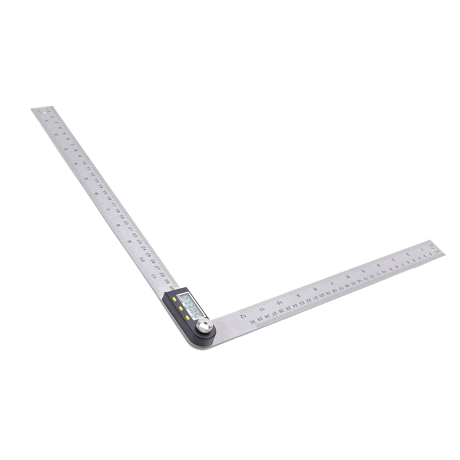 Regla de ángulo, regla cuadrada, cuadrado combinado, goniómetro de regla de ángulo, compacto y portátil 0 300 mm Medidor de ángulo de transportador digital for construcción o bricolaje for carpintería