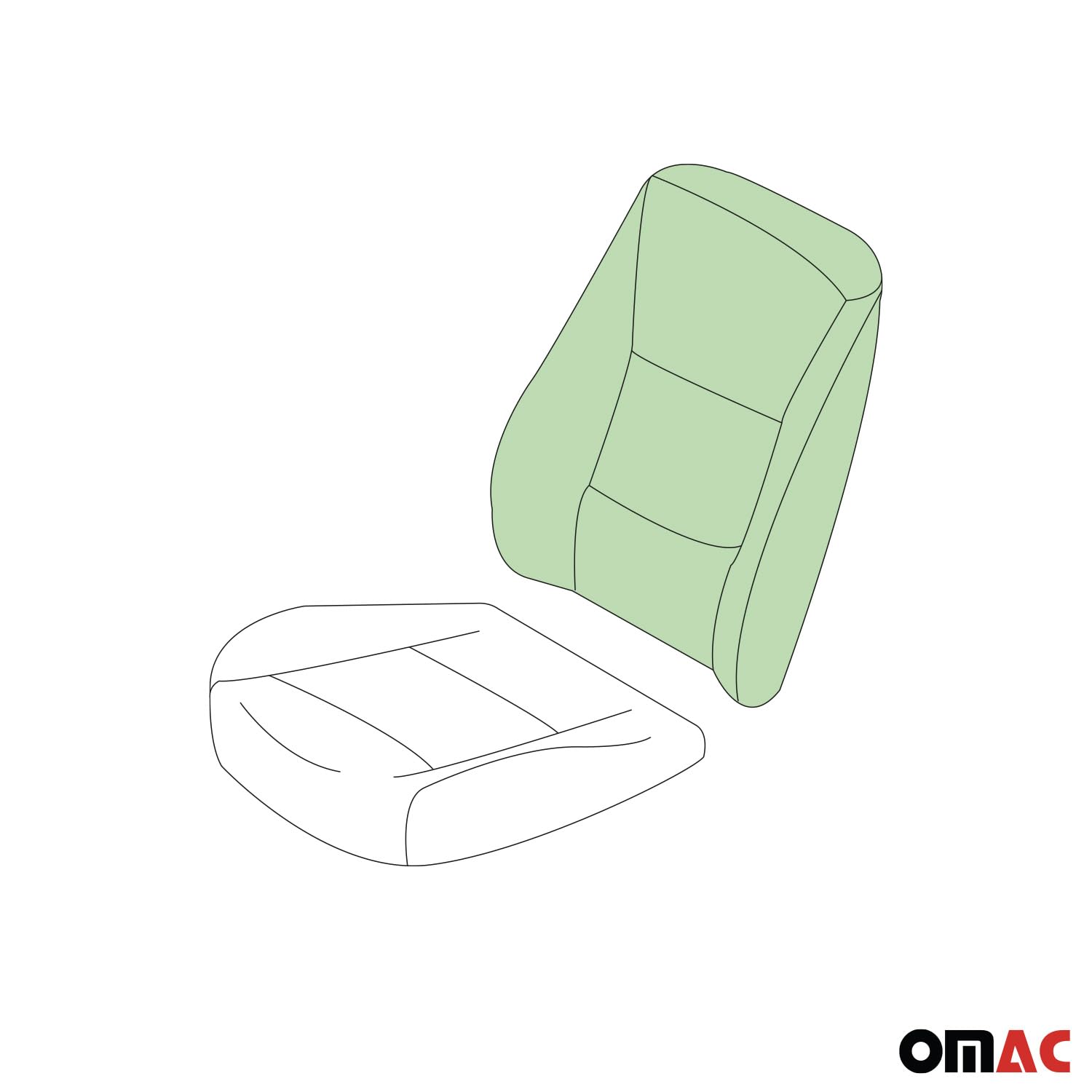 OMAC Sitzpolster do Scania R5 2003-2026 - Lewy lub Prawy passend - Ersatz fur Originalschaum Sitzflache - 1 Sztuka