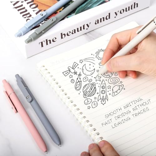 Image of Star Traveler Ballpoint Pens Set - 5PCS Smooth Writing Pens for Journaling, Note-Taking, Office & School, 0.7mm - High-End Stationery Set for Women & Men