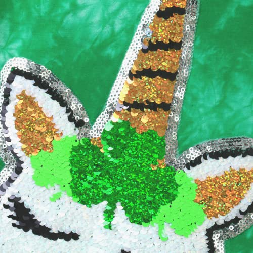 Image of St. Patrick's Day Shirt for Kids Flip Sequin Girls and Boys Green T-Shirt Clothing 4-12 Years