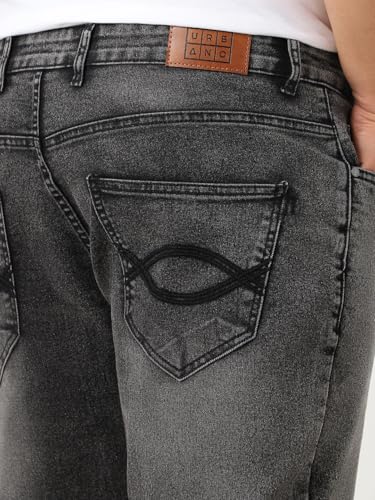 Image of Urbano Plus Men's Stretch Fit Mid Rise Washed Bootcut Jeans Stretchable