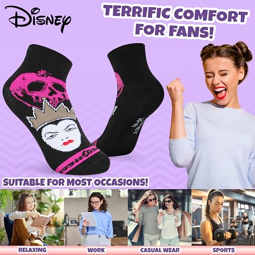 Disney Womens Ankle Socks, Soft and Breathable Socks Pack of 5 - Gifts for Her4