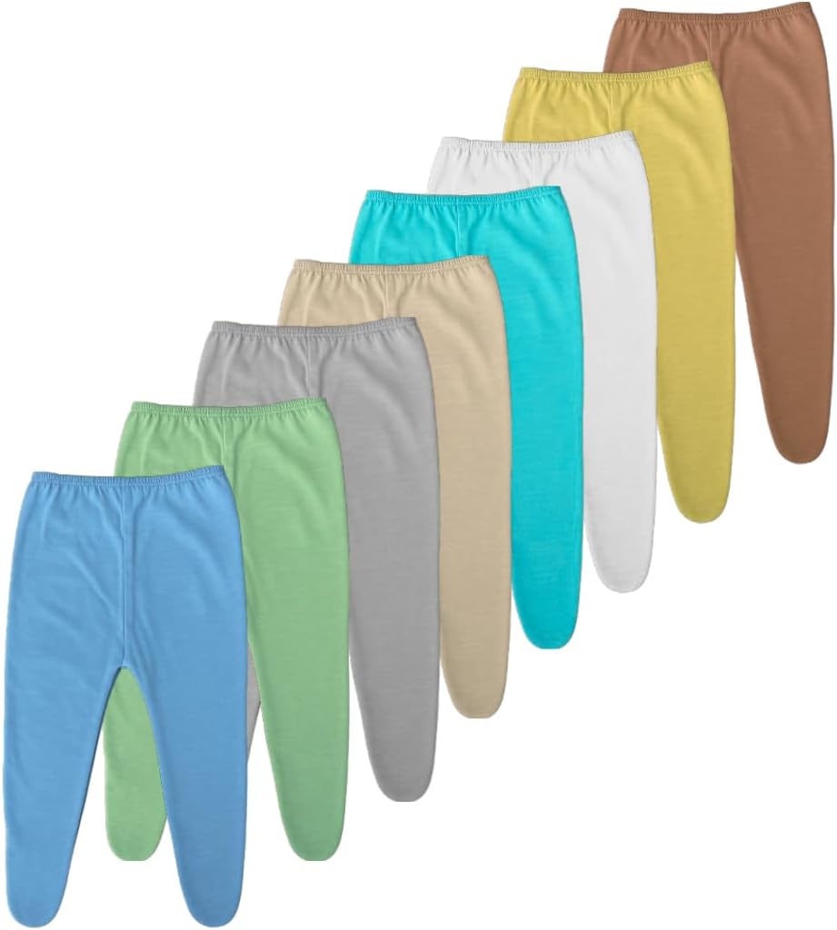 Kit 10 Calças Mijão para Bebê com Pé Fechado 100% Algodão Cores Sortidas Conforto e Proteção