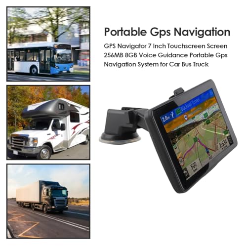 7-calowa Nawigacja GPS dla Samochodów Ciężarowych RV z Nadajnikiem FM i nawigacją 3D, Transmisja Głosowa Planowania Trasy dla Samochodów Osobowych Ciężarówek Rowery