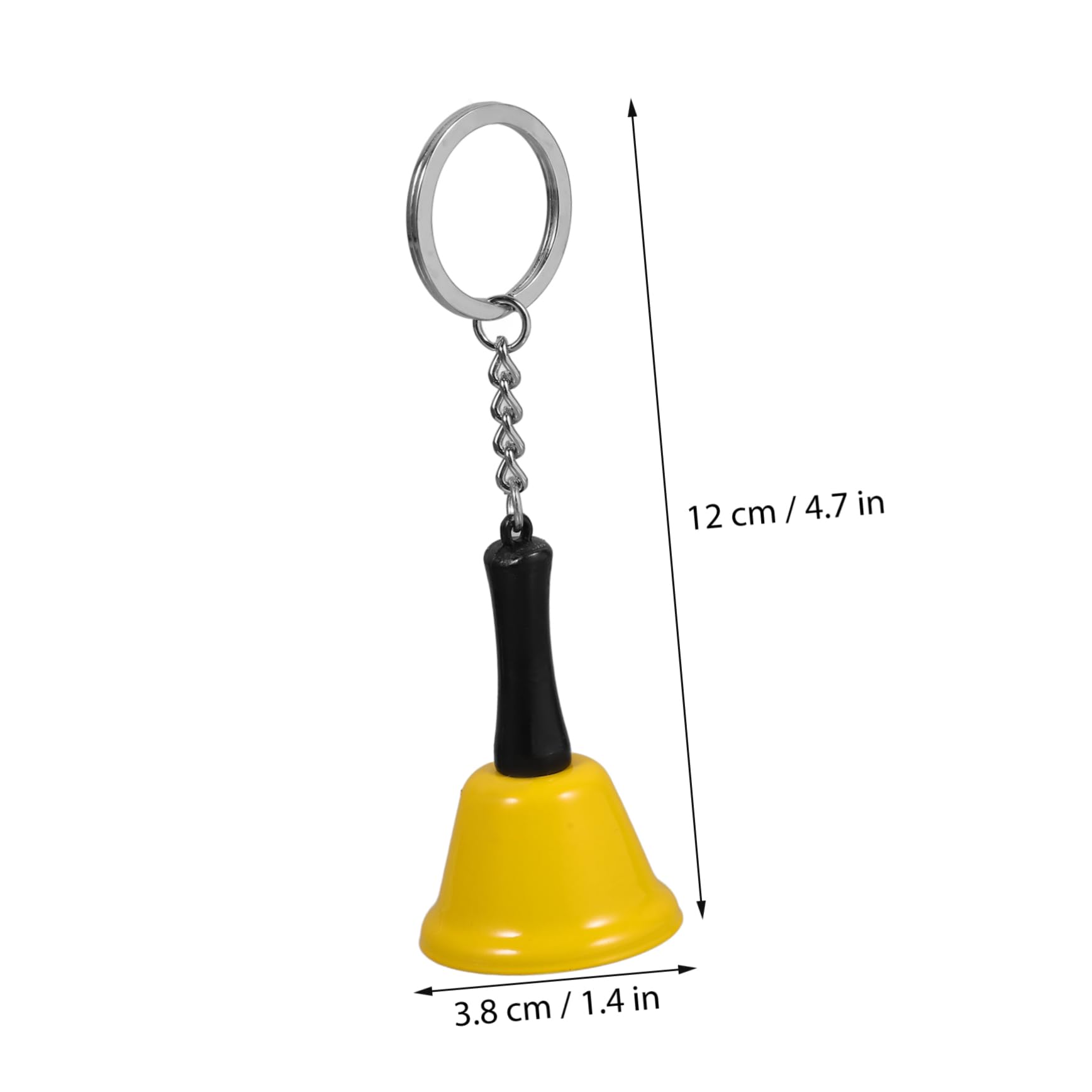 OUNONA Sturdy Metal Hand Bell Keychain Bells Hanging Keychain Auditory Development Tool