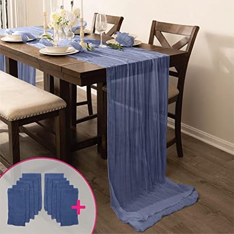 Vintage-Boho-Tischläufer aus Seihtuch - Mehrzweck-Tischläufer aus rustikalem Cover