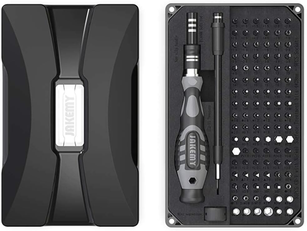 106 in 1 Precision Screwdriver Set, Alloy CRV Bits Tool Magnetic Driver Kit With Flexible Shaft For Repair & Maintenance of Home Electronics iPhone Smartphones Macbook Tablet PC Laptops (Grey)