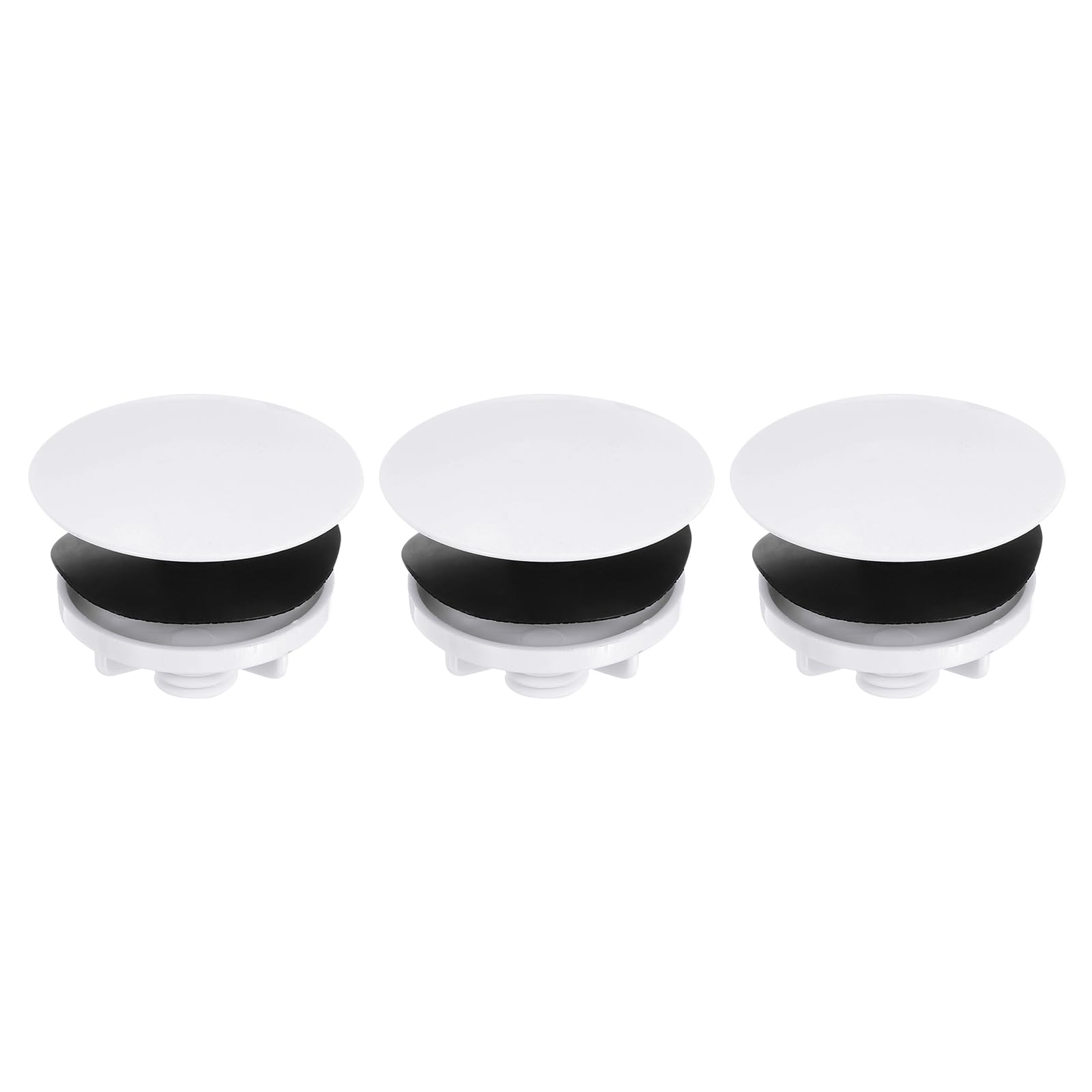 Cache-trou d'évier de cuisine uxcell blanc, bouchon plastique 5,1 cm pour trou supérieur lavabo